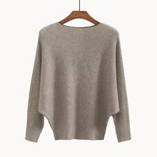 Women's Sweaters and Pullovers Coat Batwing Sleeves Loose Cashmere Sweatershirt Slash neck Female Wool Knitted Brand Jumpers 2024 - buy cheap