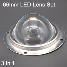 66mm 4-90 Deg Optical Glass Projector Concave Lens with Bracket & Silicone Ring for 20W 30W 50W 100W High Power LED Chip Light 2024 - buy cheap