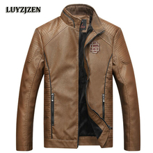 Men's Fashion Jackets Collar Slim Biker Motorcycle Male Classic Jacket Winter Thick Coats for Men Top Quality Plus Size 5XL K125 2024 - buy cheap