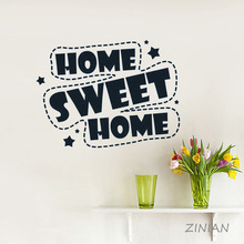 Home Sweet Home Star Wall Stickers Home Decor Living Room Removable Word Decals Bedroom Entryway Decorate DIY Murals Z538 2024 - buy cheap