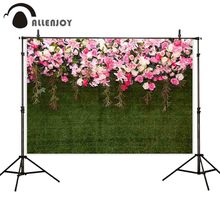 Allenjoy цветочный свадебный Фотофон с изображением травы цветка стены Весна День Святого Валентина фотостудия фон для фотосъемки 2024 - купить недорого