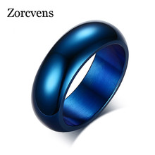 2022 New Fashion Blue Rings 316L Stainless Steel Rings Engagement Wedding Bands For Men Women Jewelry 2024 - buy cheap