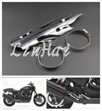 Chrome Tribal Flame Exhaust Muffler Heat Shield Cover Guard Fit For Harley Yamaha Honda Kawasaki 2024 - buy cheap