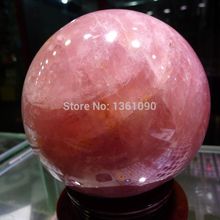 xd j00105 Big beautiful natural star light rose quartz crystal sphere ball +stand 2024 - buy cheap