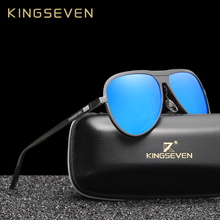 Kingseven-óculos de sol masculino, modelo de luxo, lentes polarizadas, proteção uv400, alumínio 2024 - compre barato