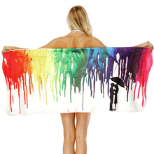 Toalha de microfibra grande para banho, toalha de secagem rápida impressa para adultos feminina traje de banho 70*150cm 2024 - compre barato