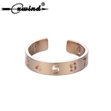 Cxwind Fashion 4MM Wide Roman Number Rings for Men Punk Style Engraved Numbers Signet Ring Open Jewelry Drop Shipping 2024 - buy cheap