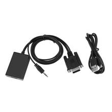 VGA к HDMI папа к женскому 1080P адаптер конвертер w/кабель питания USB ноутбук видео 2024 - купить недорого