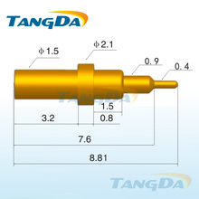 Tangda pogo контактный разъем DHL/EMS D2.1 * 8,81 мм 1A низкое сопротивление Разъем для мобильного телефона штыревой Контакт Аккумулятора пружинная зарядка 2024 - купить недорого