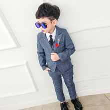 2019 New Boy Blazers Suit Boys Suits for Weddings Formal Suit for Kids Boy Birthday Dress Toddler Blazer(Blazer+Vest+Pant) 2024 - buy cheap