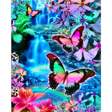 Цветная Бабочка Алмазная вышивка diy Алмазная картина мозаика Алмазная картина 3d вышивка крестиком картинки H419 2024 - купить недорого