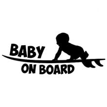 Pegatina de vinilo para bebé a bordo, CM x 18,8 7,6 CM, bonita tabla de surf, surfista, pegatina de coche, reflectante de plata, C8-0512 de coche 2024 - compra barato