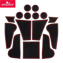 Smabee Anti-Slip Gate Slot Mat For Audi Q7 2016 2017 2018 2019 MK2 4M Cup Holders Interior Accessories Rubber Non-slip mats 2024 - buy cheap