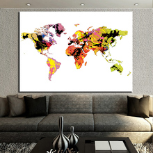 Abstract the world map Hot Sell 1Panels pieces Modern Wall Painting picture Home Decorative Art Picture Paint on Canvas Prints 2024 - buy cheap