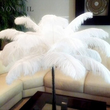 Vestido branco e preto, 18 "-20"/45-50cm, penas de avestruz, flapper para artesanato, acessórios diy, 50 tamanhos 2024 - compre barato