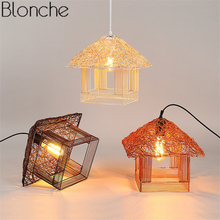 Rattan House Pendant Lights American Country Hand-made Hanging Lamp for Home Kitchen Light Fixtures Decor Suspension Luminaire 2024 - buy cheap