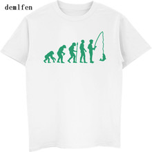 Мужская футболка с круглым вырезом, летняя брендовая футболка с короткими рукавами, смешная Эволюция рыбы, футболки в стиле хип-хоп 2024 - купить недорого