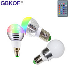 3W 5W rgb bulb E27 E14 LED Bulb Light Stage Lamp 16 Colors with 24Keys Remote Control Led Lights for Home AC 85-265V rgb lamp 2024 - buy cheap