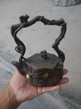 Very rare Qing Dynasty (QianLong1711-1799)copper Flagon/Teapot,with mark,Decoration,Free shipping 2024 - buy cheap