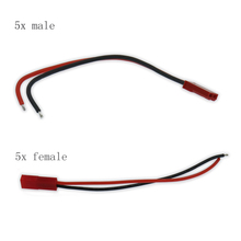 RCAWD 3pairs 100mm Male Female Jst Plug Connector Silicone Cable 2pin 22awg For Battery Bec Esc  Hop-up Spare Parts 2024 - buy cheap
