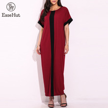 EaseHut Fashion Women Dress Robe Plus Size 5XL Maxi Dress Casual Loose O Neck Short Sleeve Ethnic Dresses Vestido Robe Femme 2024 - buy cheap