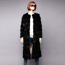 X-Long Women's Rabbit Fur Coat  5XL 6XL Custom Made Winter Natural Fur Overcoat Female Fur Story 151211 2024 - buy cheap