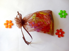 30*40cm 300pcs Organza Bag Brown Drawstring bag jewelry packaging bags for tea/gift/food small transparent pouch Yarn bag 2024 - buy cheap