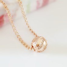 Nova chegada pingente 585 cor de ouro rosa feminino jóias moda desportivo branco claro zircão cúbico forma redonda pingentes 2024 - compre barato