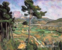 art impressionism Landscape with Viaduct  Mont Sainte Victoire Paul Cezanne paintings reproduction High quality Hand painted 2024 - buy cheap