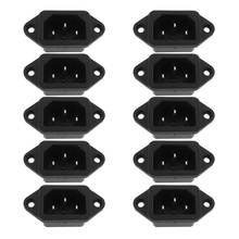 10 Pcs IEC 320 C14 Male Plug 3 Pins PCB Panel Power Inlet Socket Connector DC120 2024 - buy cheap