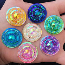 Hot DIY 30PCS 25mm AB Resin Round Flatback Scrapbook Wedding 2 Hole Button K50*5 2024 - buy cheap