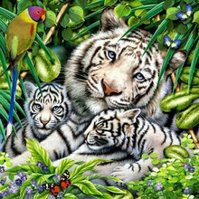 5D DIY Full Square/round Diamond Painting Tigers Embroidery Cross Stitch Rhinestone Mosaic  Home Decor 2024 - buy cheap