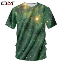 Новое поступление 2018, футболки CJLM в стиле Харадзюку, мужские крутые футболки с полным 3d принтом Galaxy Space, Повседневная рубашка с коротким рукавом, летние топы унисекс 2024 - купить недорого