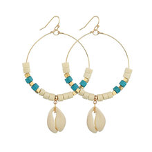 Bohemian Natural Sea Shell Dangle Earrings For Women Big Circle Earrings 2019 Female Long Earrings Wedding Jewelry 2024 - buy cheap
