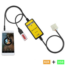 Car Auto CD adapter mp3 3.5mm AUX TF SD USB For Mazda 5 323 Miata MX5 MPV RX8 Aux cable The 3.5 mm audio adapter OEM QX023 2024 - buy cheap