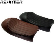 Motorcycle Cafe Racer Seat Universal Modified Vertical Stripes Seat Black/Brown For Honda Bikes Flat Frame Bike Models 2024 - buy cheap