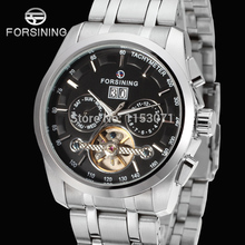 Forsining FSG9404M4S1 HK post Men White Automatic Watch five Hands Week/Date/24H automatic Wrist watch Free Ship 2024 - buy cheap
