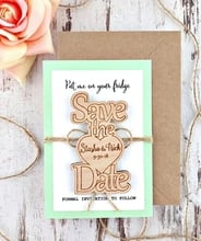 personalize names date engraved Wooden Card save the date Wedding invitations Magnets,  Wedding Wood Save-the-Date Magnet 2024 - buy cheap