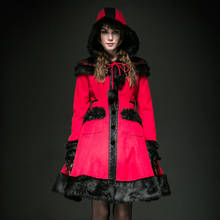 Женское шерстяное пальто в стиле «лолита», в готическом стиле, Осень-зима 2024 - купить недорого