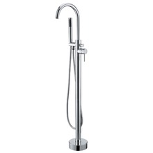 Modern Floor Mounted Tub Filler Faucet with Handshower Chrome 2024 - buy cheap