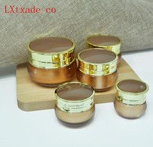 20 pcs Free Shipping 10 15 20 30 gold Acrylic Plastic Empty Bottles Jars New Style Top Grade Eye Gel Cosmetic cream containers 2024 - buy cheap