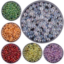 NEW 50pcs 8mm AB Color Round Acrylic Bead Loose Spacer Beads Fits for Handmade Necklace Bracelet DIY Jewelry Making Wholesale 2024 - buy cheap