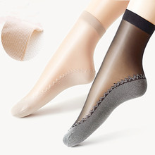 1 Pair korean Velvet Silk Womens Summer Socks Cotton Bottom Soft Non Slip Sole Massage Wicking Slip-resistant Spring Autumn Sock 2024 - buy cheap