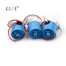 Válvula solenóide 0-120psi 12v dc g1/4 ", normalmente fechado, 2 vias, válvula plástica