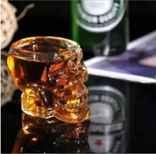 Caneca de vidro com cabeça de caveira, 150ml, copo de vidro, uísque, cristal, cerveja, copo de café, chá, álcool, envio grátis 2024 - compre barato