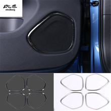 Free shipping 4pcs/lot Stainless steel car door speaker decoration cover for 2018 2019 VOLVO XC60 car accessories 2024 - buy cheap