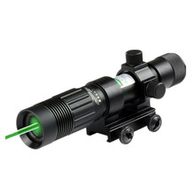 Тактический Регулируемый зеленый лазерный прицел 5 мВт/осветитель/фонарик с креплением на Вивер для охоты с рельсами 21 мм 2024 - купить недорого