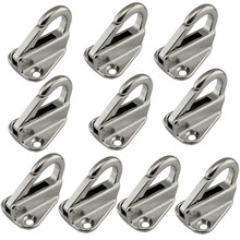 10 Pcs/lot Stainless Steel Spring Locked Fender Hook Snap Fending Hook Attach Rope Boat Sail Tug Ship marine Hardware Silver 2024 - buy cheap