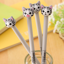 Bolígrafos de Gel bonitos para niños, bolígrafos neutros de 0,5mm con diseño de gato de queso Kawaii, material de papelería para oficina y escuela, suministros de escritura, 4 Uds. 2024 - compra barato