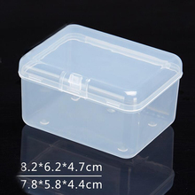 Прозрачная пластиковая коробка для хранения, прозрачная квадратная многофункциональная витрина, пластиковые коробки для хранения ювелирных изделий, горячая Распродажа 8,2*6,2*4,7 мм 2024 - купить недорого